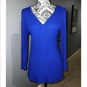 INC International Concepts Blue XL V-neck lightweight sweater